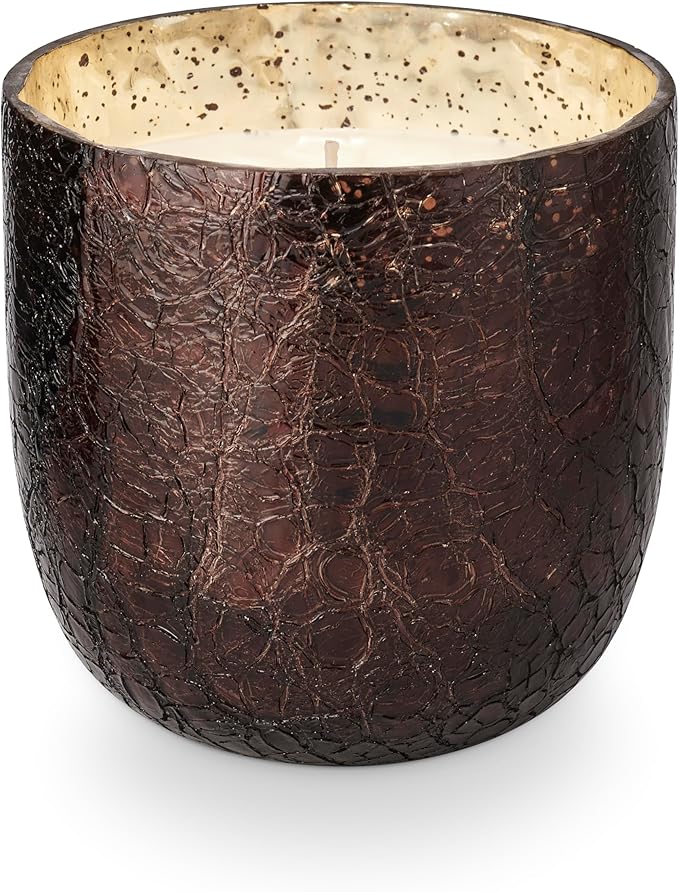 ILLUME Noble Holiday Midnight Pumpkin Large Crackle Glass Candle
