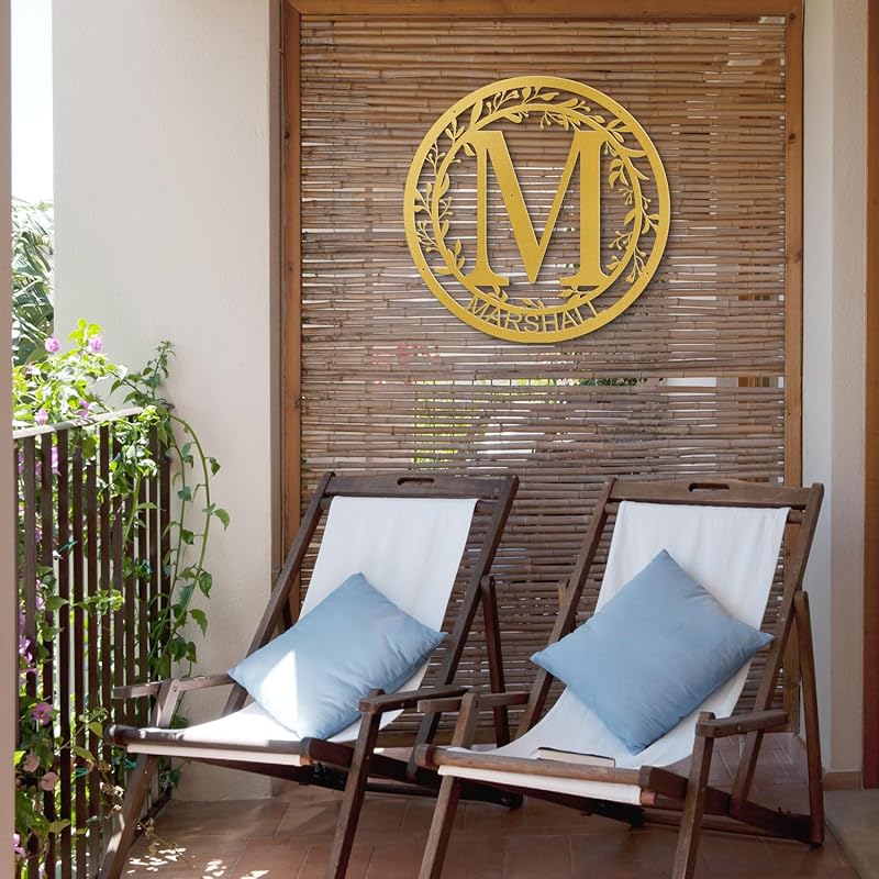 Custom Metal Signs Metal Name Sign Metal Wall Art Split Letter Monogram Wall Decor Metal Wall Art Last Name Sign Family Name Sign Personalized Wedding Gift Fire Pit Sign Outdoor Decor Cabin Sign