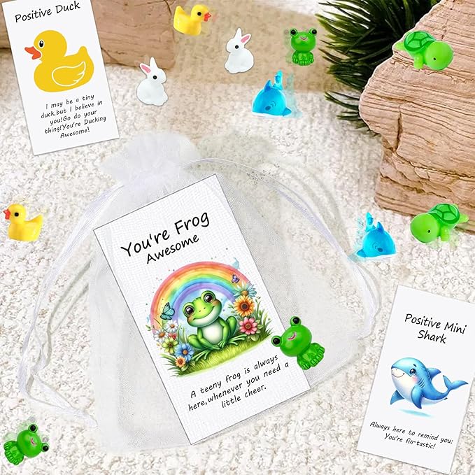 50 Set Employee Appreciation Gifts Bulk for Thank You Staff Back to School Student Teacher Coworker Nurse Pocket Gift End of Year Student Gifts Animal Pun Inspirational Note Cards Office Favors