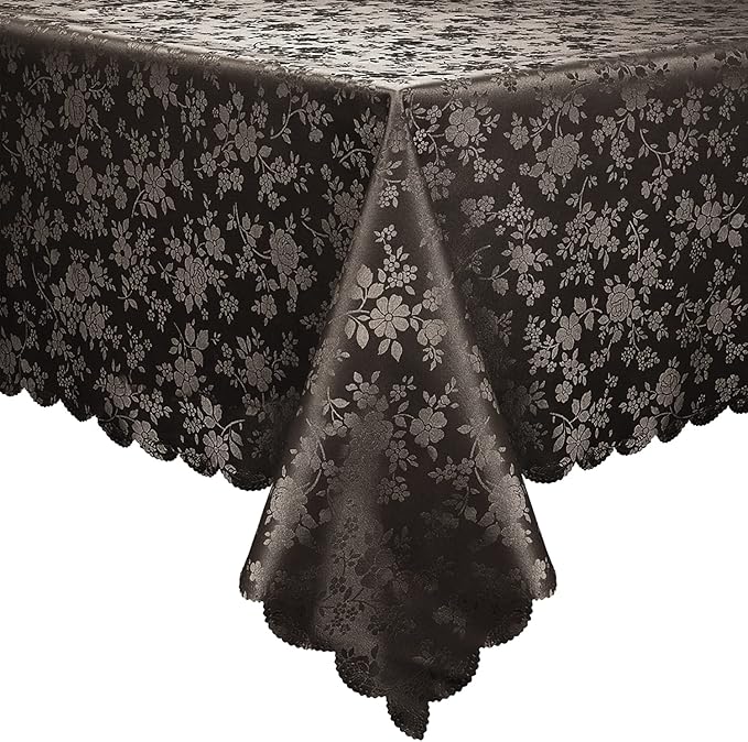 Smiry Rectangle Table Cloth, Waterproof Heavy Duty Vinyl Tablecloths, Wipeable Washable Table Cover for Kitchen and Dining Room (Coffee, 60" X 140")