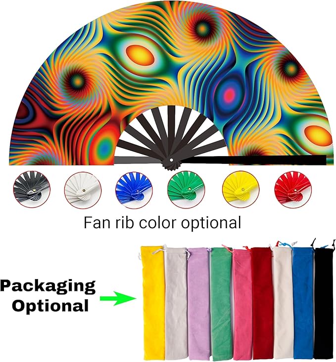 Custom Fans with Your Photo/Text - 13 Inch Personalized Folding Hand Fan for Line Dancing, Weddings, Parties | Decorative Gift for Women, Church Events & Dance Performances (100, 10 Inch)