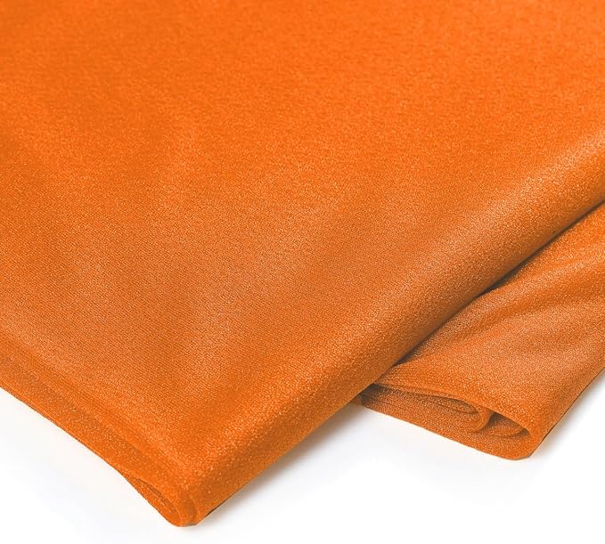 VDS Pack of 2 Panel (30 Inch X 20 Feet) Wedding Arch Draping Fabric Sheer Chiffon Fabric Drapery for Wedding Ceremony Reception Swag Backdrop Canopy Chuppah ARBO Altars Decoration (Orange)