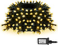 100 LED Christmas String Lights, 39FT Indoor Lights Plug-in with 8 Modes & Timer & Memory Function, Waterproof Christmas Lights Outdoor for Holiday Party Christmas Tree Decor
