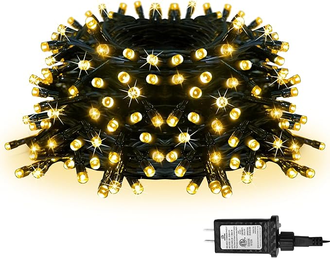 100 LED Christmas String Lights, 39FT Indoor Lights Plug-in with 8 Modes & Timer & Memory Function, Waterproof Christmas Lights Outdoor for Holiday Party Christmas Tree Decor