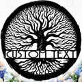 Personalized Tree of Life Metal Sign Wall Art Decor, Custom Wedding Gifts for Couples, Custom Family Name Sign, Christmas Valentine's Day Housewarming Gifts