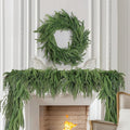 4 Pack Christmas Norfolk Pine Garlands 9FT, Real Touch Artificial Greenery Garland – Full Evergreen Pine Garland for Mantle, Fireplace, Table, Wall, Stairs & Outdoor Holiday Décor