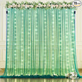 Hunter Green Tulle Backdrop Curtains with Lights String for Parites 10x8ft Sheer Backdrop Curtains Drapes for Birthday Party Bridal Shower Baby Shower Photo Booth Background Decorations