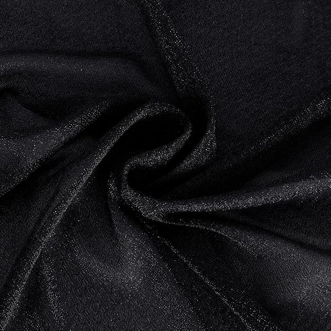 Black Wedding Arch Draping Fabric 29" x 20 FT Black Drapes for Backdrop Sheer Curtains Wedding Drapes for Romantic Bridal Baby Shower Decorations Ceremony Birthday Party Fall Outdoor Events