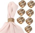 Gorgeous Beautifully Handcrafted Floral Large Size Gold Color Party Dining Table Napkin Holders (Set of 8)