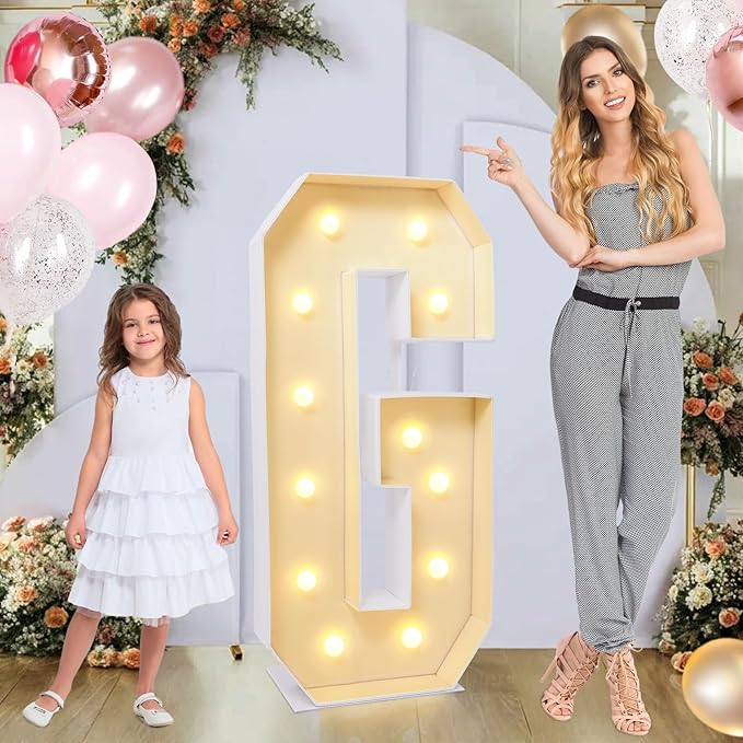 4ft Marquee for Letter G, Large Light Up Letters, Multifunctional Party Decor, 48 inches