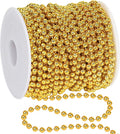 100 Feet Christmas Tree Beads, Christmas Tree Garland Decoration, Plastic Hanging Beads Garland Chain Roll for Xmas Home Mantle Fireplace Wreath Xmas Tree DIY Decoration Supplies