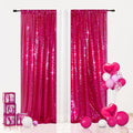 Eternal Beauty Hot Pink Sequin Backdrop Curtains, Valentine's Day Shimmer Back Drop 2Panels-2FTx8FT for Christmas, Party, Birthday, Photography, Wedding, Baby Shower Event Decoration
