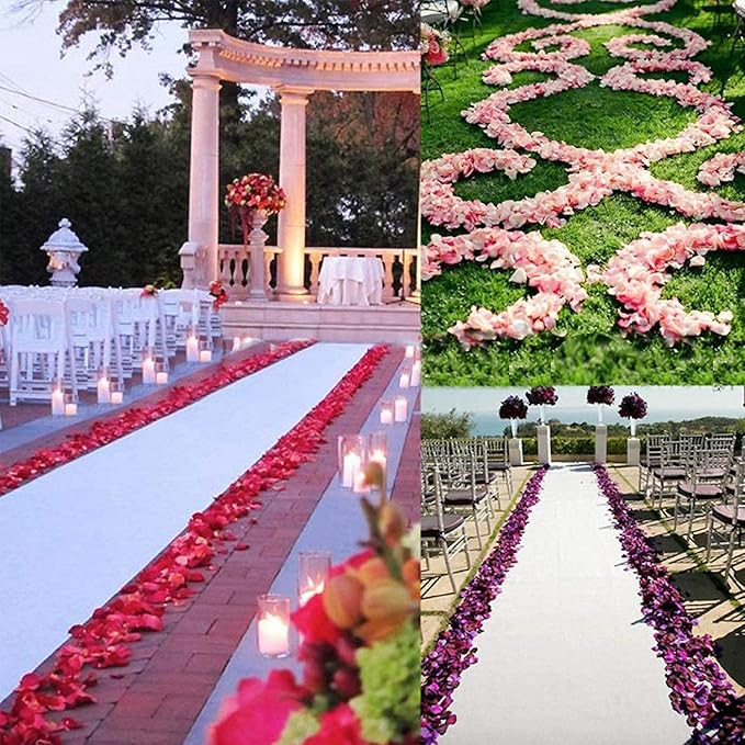 ocharzy 1000 PCS Rose Petals for Wedding, Silk Flower Rose Petals, Romantic Night for Her/Him Set, Engagement, Flower Decorations, Valentine's Day, Events, Party Decor