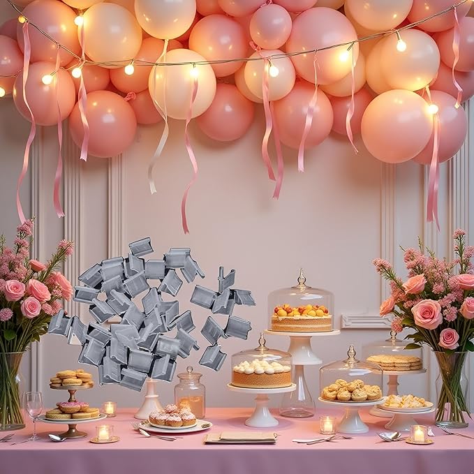 100 Pcs Transparent Balloon V-Shaped Clip Plastic V-Shaped Balloon Clip Wedding Wedding Party Halloween Creative Sealed Decorations