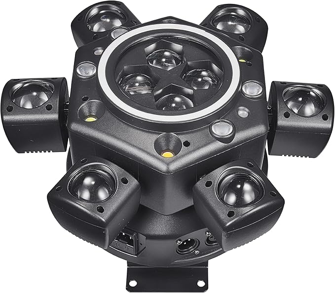 Moving Head Dj Lights for Parties, 180W LED RGBW 6 Arms with Mixed Lighting Effects,DJ Stage Lighting for Party Disco Club Wedding Bar (4)