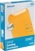 Aimoh 500 10x13 Self-Seal Brown Kraft Catalog Envelopes - 28lb, Ultra Strong Quick-Seal, 10 x 13 inch - 1 Case - 5 Packs - 500 Envelopes (39300-Case)