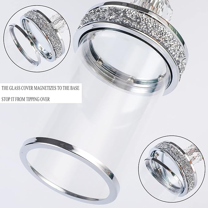 Candle Holder, Pillar Candle Holders, Crystal Candlesticks Holder for Wedding, Parties, Events, Chirstmas,Home Decor, Table Centerpieces CH048LD