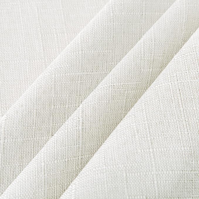 NLMUVW Square White Tablecloth 54 X 54 Inch - Linen Table Cloth Rustic Water Resistant Farmhouse Textured Table Cover for Cafe Dining Kitchen