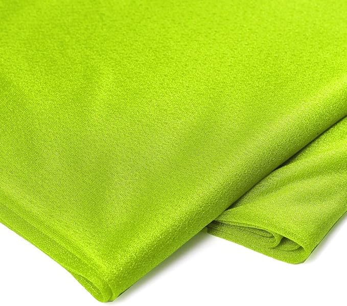 VDS Pack of 2 Panel (30 Inch X 30 Feet) Wedding Arch Draping Fabric Sheer Chiffon Fabric Drapery for Wedding Ceremony Reception Swag Backdrop Canopy Chuppah ARBO Altars Decoration (Parrot Green)