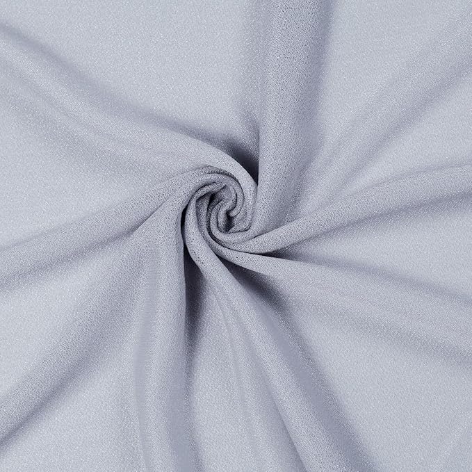 VDS Pack of 1 Panel (30 Inch X 30 Feet) Wedding Arch Draping Fabric Sheer Chiffon Fabric Drapery for Wedding Ceremony Reception Swag Backdrop Canopy Chuppah ARBO Altars Decoration (Cool Grey)