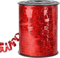 Red Curling Ribbon - 500 Yard Shiny Metallic Curly Gift Wrapping Ribbon for Balloons and Flowers