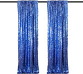 JYFLZQ Blue Payette Sequin Backdrop Curtains 4ft x 8ft 2 Panels Shimmer Wall Backdrop Big Sequin Background Thick Glitter Photo Booth Backdrops for Parties