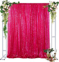 DUOBAO Sequin Backdrop Curtain Hot Pink Photo Background 4FTx7FT Sequin-Backdrop Baby Shower Curtains for Pictures Shimmer Wall Backdrop for Wedding Party Decorations(4FTx7FT, Fuchsia)