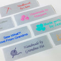 Personalized Satin Sewing Labels for Knitting, Quilting and Sewing Crafts 3/4" x 2 1/2" (20mm x 60mm) (100)