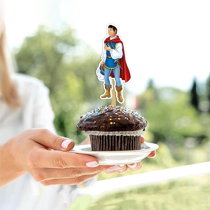 "Snw Whte and the Sevn Dwafs Cupcake Topper | Fairytale Party Decor | Enchanted Forest Theme | Classic Story Celebration | Magical Cake & Cupcake Decorations"