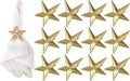 Napkin Rings Set of 12, Star Shaped Napkin Holder, Metal Serviette Rings, Gold Napkin Rings, Farmhouse Table Accessories for Dining Table, Weddings, Parties & Home Décor, Durable - ALPHA Living HOME