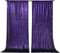 PartyDelight Sequin Backdrop Purple 2 Panels 5Ft x 10FT Photography Photo Booth Back Drop Wall Decoration Outdoor Wedding