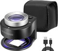 VIVOSUN 30X Rechargeable Loupe Magnifier with White LED Light and UV Light, Portable Magnifying Glass with Optical Glass Lens & Scale for Jewelry, Textile, Gems, Stamps, Coins and Plants