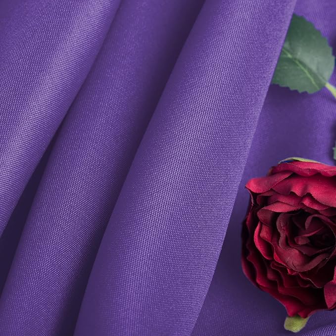 Ascoza 2pack 90 Inch Purple Round Tablecloth in Washable Polyester Fabric for Wedding/Banquet/Restaurant/Parties