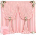 20ft x 12ft Blush Pink Backdrop Curtains Wrinkle Free Backdrop Curtain for Wedding Parties Pink Fabric Backdrops Drapes Back Drop Cloth Bridal Shower Stage Curtains Wedding Decorations for Reception