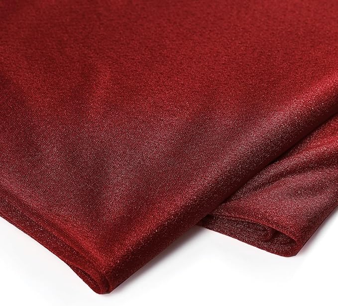VDS Pack of 2 Panel (30 Inch X 30 Feet) Wedding Arch Draping Fabric Sheer Chiffon Fabric Drapery for Wedding Ceremony Reception Swag Backdrop Canopy Chuppah ARBO Altars Decoration (Apple Red)