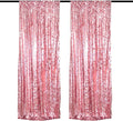 JYFLZQ Pink Payette Sequin Backdrop Curtains 4ft x 8ft 2 Panels Shimmer Wall Backdrop Big Sequin Background Thick Glitter Photo Booth Backdrops for Parties