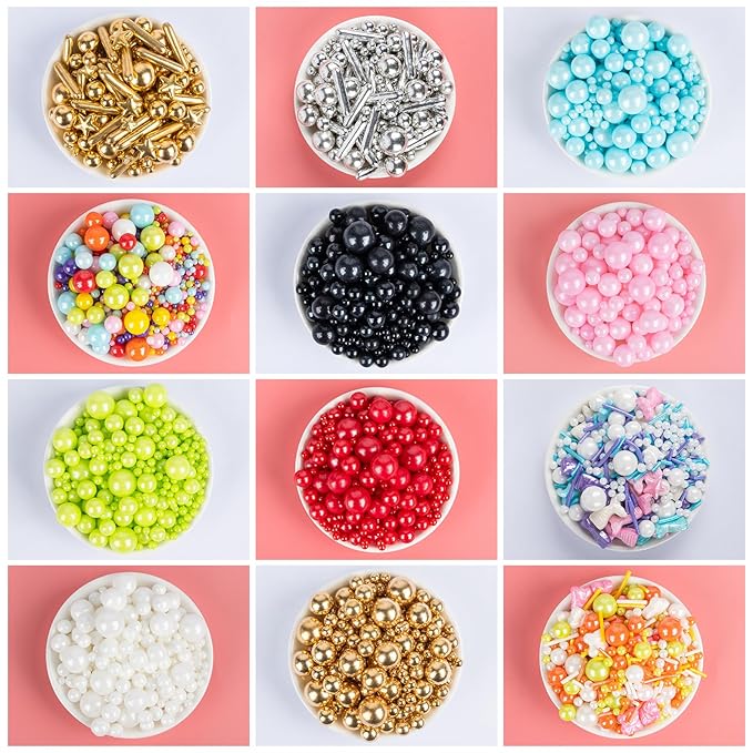Sugarzy Edible Pearls Sprinkles Cake Decorating,130g/4.58oz,Purple Pink Pearl Sugar Sprinkle Mix Seashell,Baking Ocean Beach Candy Decorations,Perfect for Cookies,Donuts,Cupcake Topper,Birthday Holiday Party Supplies