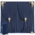 40ft x 12ft Navy Blue Backdrop Curtains Wrinkle Free Backdrop Curtain for Wedding Parties Blue Fabric Backdrops Drapes Back Drop Cloth Bridal Shower Stage Curtains Wedding Decorations for Reception