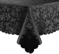 Smiry Rectangle Table Cloth, Waterproof Heavy Duty Vinyl Tablecloths, Wipeable Washable Table Cover for Kitchen and Dining Room (Black, 60" X 120")