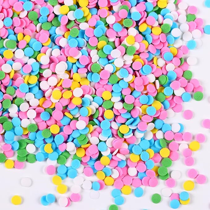 Edible Pastel Sprinkles for Cake Decorating, Confetti Sprinkles, Round Sprinkles for Cupcakes, Cookies, Chocolate, Candy, and Ice Cream Topping(120g/4.23oz)