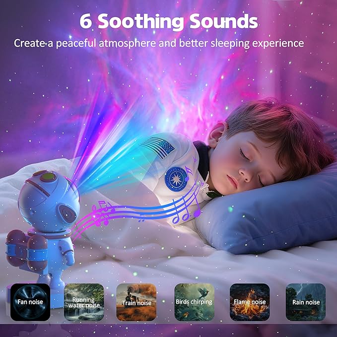 Galaxy Night Light - Astronaut Space Projector, Star Projector,Starry Nebula Ceiling LED Lamp with Timer and Remote,APP Control， Kids Room Decor Aesthetic, for Birthdays,Christmas APP Control