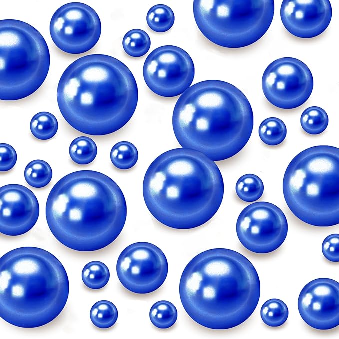 120 PCS 8/14/20mm No Hole Polish Pearl Beads for Centerpiece, Dark Purple Beads Decorative Vase Fillers, Plastics Pearls for Vases, Table Scatters, Wedding Party Decor