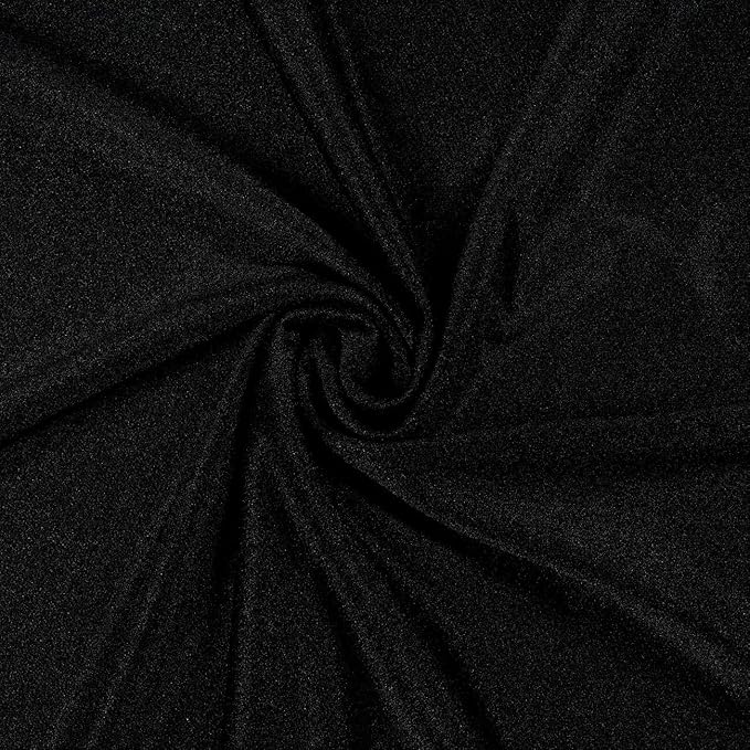 VDS Pack of 2 Panel (30 Inch X 20 Feet) Wedding Arch Draping Fabric Sheer Chiffon Fabric Drapery for Wedding Ceremony Reception Swag Backdrop Canopy Chuppah ARBO Altars Decoration (Black)