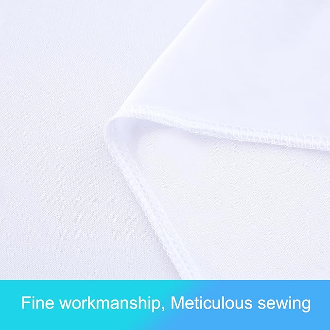 50ft x 12ft White Backdrop Curtains Wrinkle Free Backdrop Curtain for Wedding Parties White Fabric Backdrops Drapes Back Drop Cloth Bridal Shower Stage Curtains Wedding Decorations for Reception