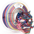 AMOLEN Silk PLA 3D Printer Filament, Shiny Multicolor Rainbow PLA Filament 1.75mm, Fast Color Change PLA 3D Printing Filament for Most FDM 3D Printer, Blue Red Yellow, 1kg (2.2lbs)