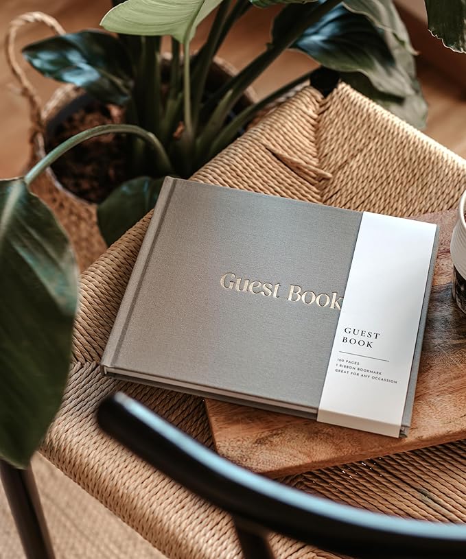 Lamare Wedding Guest Book – Elegant Guest Book for Party, Baby Shower Guest Book & Polaroid Guest Book for Wedding
