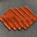 Cloth Napkins 20 x 20 Inch Set of 4, Washable Jacquard Damask Autumn Table Napkins for Fall, Harvest, Thanksgiving, Holiday, Rusty/Orange (4 Pieces/Packs)