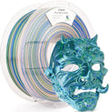 AMOLEN Silk PLA 3D Printer Filament, Shiny Multicolor Rainbow PLA Filament 1.75mm, Fast Color Change PLA 3D Printing Filament for Most FDM 3D Printer, Blue Pink Green, 1kg (2.2lbs)