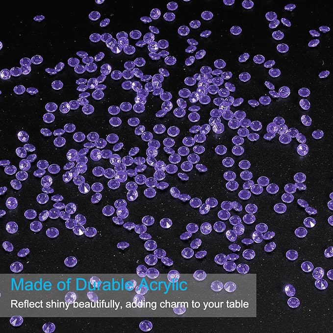 PATIKIL 10000 Pcs Wedding Table Scatter Confetti Crystals 4.5 mm Acrylic Diamonds Vase Fillers Gems for Table Centerpiece Decorations Party Vase Beads, Blue/Purple