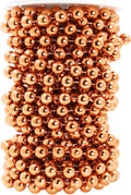 Mandala Crafts 10mm Faux Copper Pearl Beads Roll - 11 Yards Strand of Fake Pearls Chain Garlands Spool String for Christmas Tree, Wedding, Party, Vases, DIY Decoration